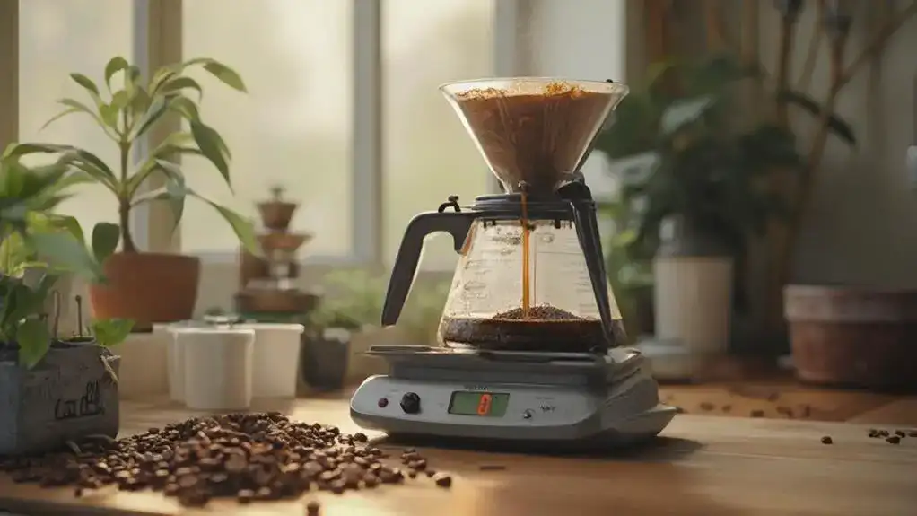 coffee scales with flow rate