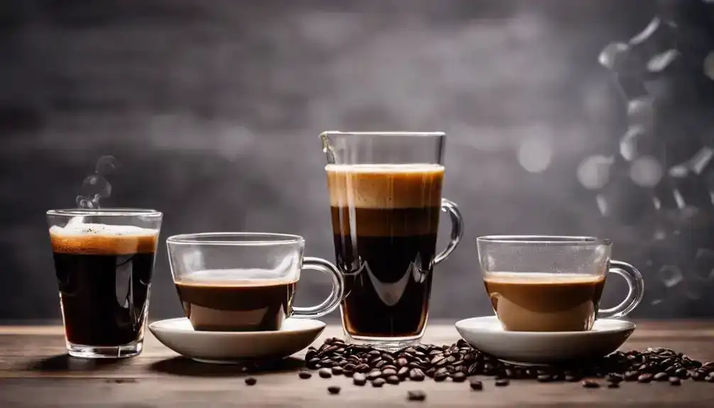 coffee types caffeine comparison