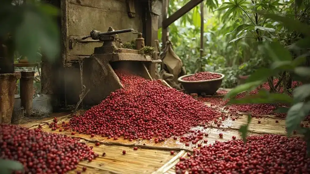 excelsa coffee post harvest processing