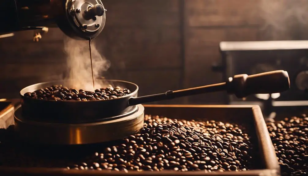 roasting arabica coffee beans